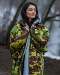 The Dryrobe Advance Long Sleeved Dryrobe in Camo & Grey