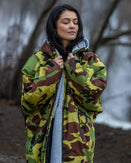 The Dryrobe Advance Long Sleeved Dryrobe in Camo & Grey