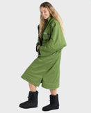 The Dryrobe Advance Long Sleeved Dryrobe in Dark Green & Black