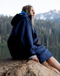 The Dryrobe Advance Long Sleeved in Navy & Grey