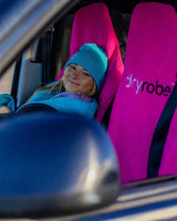 The Dryrobe Double Car Seat Cover in Pink