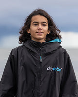 The Dryrobe Kids Advance Long Sleeved in Black & Blue