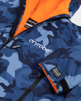 Kids Advance Long Sleeved in Blue Camo & Orange