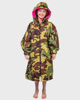 The Dryrobe Kids Advance Long Sleeved in Camo & Pink