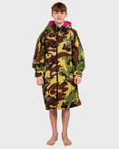 The Dryrobe Kids Advance Long Sleeved in Camo & Pink