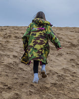 The Dryrobe Kids Advance Long Sleeved in Camo & Pink