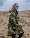 The Dryrobe Kids Advance Long Sleeved in Camo & Pink