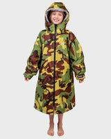 The Dryrobe Kids Advance Long Sleeved in Camo & Grey