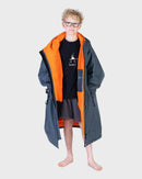 Kids Advance Long Sleeved in Charcoal Grey & Orange