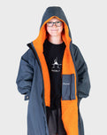 Kids Advance Long Sleeved in Charcoal Grey & Orange