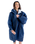 The Dryrobe Kids Advance Long Sleeved Dryrobe in Navy & Grey