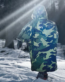 The Dryrobe Kids Advance Short Sleeved Dryrobe in Camo & Grey