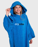 The Dryrobe Kids Organic Towel in Cobalt Blue