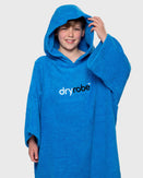 The Dryrobe Kids Organic Towel in Cobalt Blue