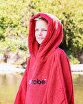 The Dryrobe Kids Organic Towel in Red