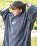 The Dryrobe Kids Organic Towel in Slate Grey