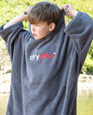 The Dryrobe Kids Organic Towel in Slate Grey