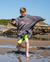 The Dryrobe Kids Organic Towel in Slate Grey