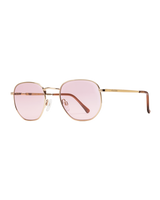 The Volcom Happening Sunglasses in Gloss Gold & Pink