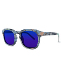 The Volcom Earth Tripper Sunglasses in Skulls & Blue Mirror