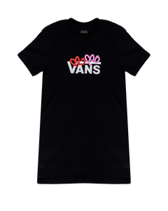 The Vans Girls Girls Love Tee Dress in Black