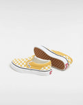 The Vans Boys Boys Classic Slip On in Checkerboard Golden Glow