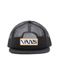 The Vans Mens Dakota Roche Mesh Trucker Cap in Black