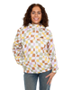 The Vans Womens Kastle Check Me Print Jacket in Ochre