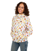 The Vans Womens Kastle Check Me Print Jacket in Ochre