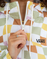 The Vans Womens Kastle Check Me Print Jacket in Ochre