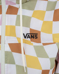 The Vans Womens Kastle Check Me Print Jacket in Ochre