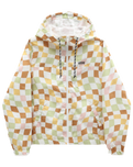 The Vans Womens Kastle Check Me Print Jacket in Ochre