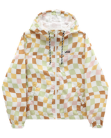 The Vans Womens Kastle Check Me Print Jacket in Ochre