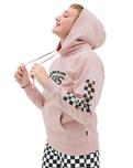 The Vans Womens Wyld Tangle Micro Disty Hoodie in Rose Smoke