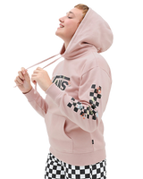 The Vans Womens Wyld Tangle Micro Disty Hoodie in Rose Smoke