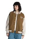 The Vans Womens Music Lovers Club Bomber Jacket in Sepia