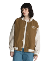 The Vans Womens Music Lovers Club Bomber Jacket in Sepia