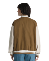 The Vans Womens Music Lovers Club Bomber Jacket in Sepia