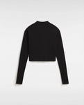 Mini Mock Neck T-Shirt in Black