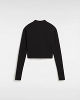 Mini Mock Neck T-Shirt in Black