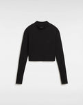 Mini Mock Neck T-Shirt in Black