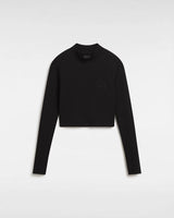 Mini Mock Neck T-Shirt in Black