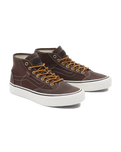 The Vans Mens Harry Bryant Destruct Mid VR3 Shoes in Brown