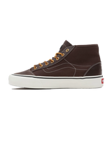 The Vans Mens Harry Bryant Destruct Mid VR3 Shoes in Brown