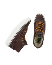 The Vans Mens Harry Bryant Destruct Mid VR3 Shoes in Brown