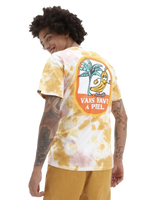 The Vans Mens Have A Peel Tie Dye T-Shirt in Narcissus & Rose Smoke