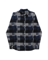 The Vans Mens Gibson Patchwork Shirt in Dress Blues & Black