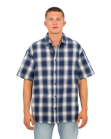 The Vans Mens Nick Michel Shirt in Dress Blues