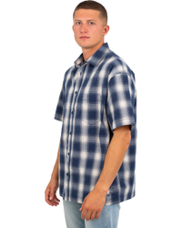 The Vans Mens Nick Michel Shirt in Dress Blues