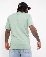 The Vans Mens Lower Corecase T-Shirt in Iceberg Green & Dress Blues